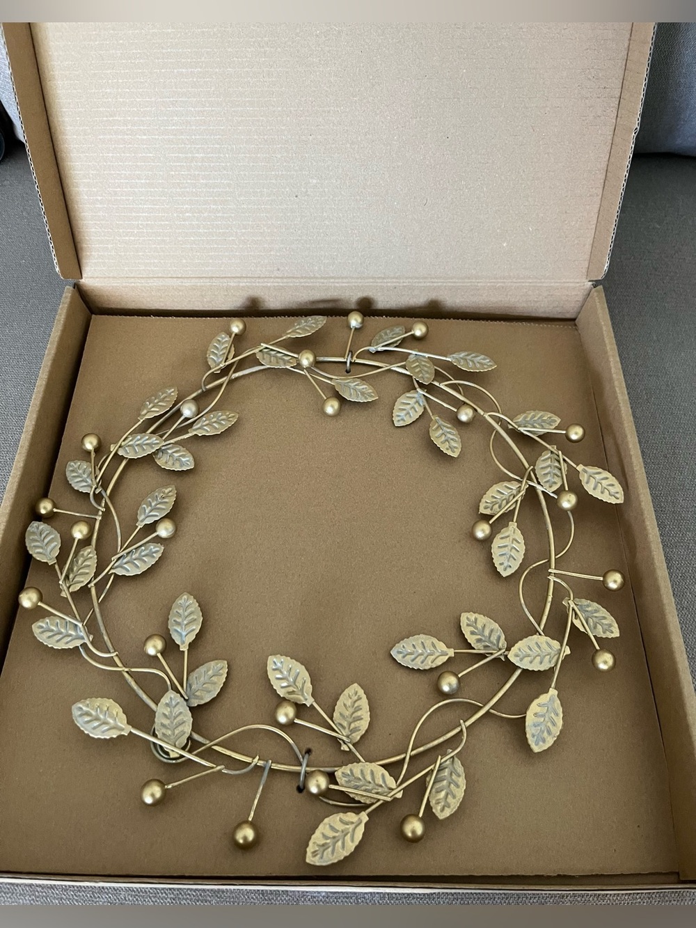 BNIB - Canvas & Decor golden berry metal wreath from the Winter 2025 Jilly Box